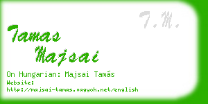 tamas majsai business card