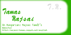 tamas majsai business card